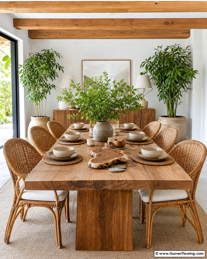 Nature Inspired Elements - 21 Dining Table Decor Ideas to Impress Your Guests