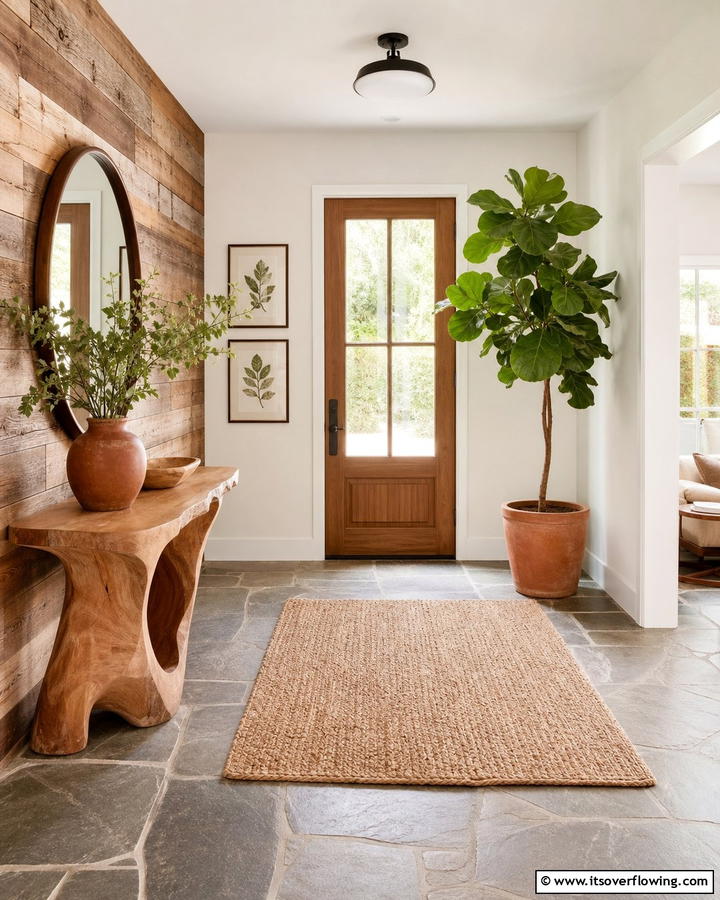 Nature Inspired Elements - 21 Foyer Decor Ideas to Elevate Your Entryway’s First Impression