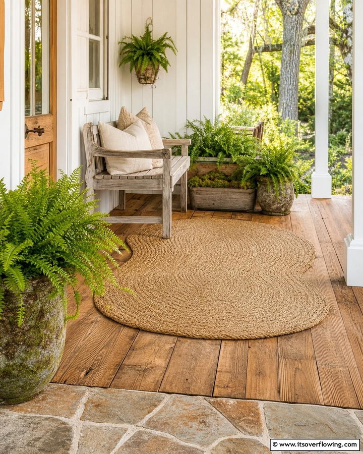 Nature Inspired Flooring - 21 Small Porch Decor Ideas for Welcoming Entryways