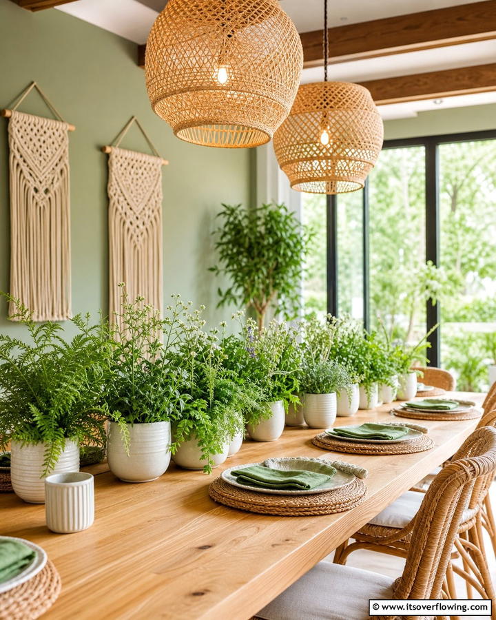 Nature Inspired Greenery - 21 Dining Table Centerpiece Ideas for Every Season