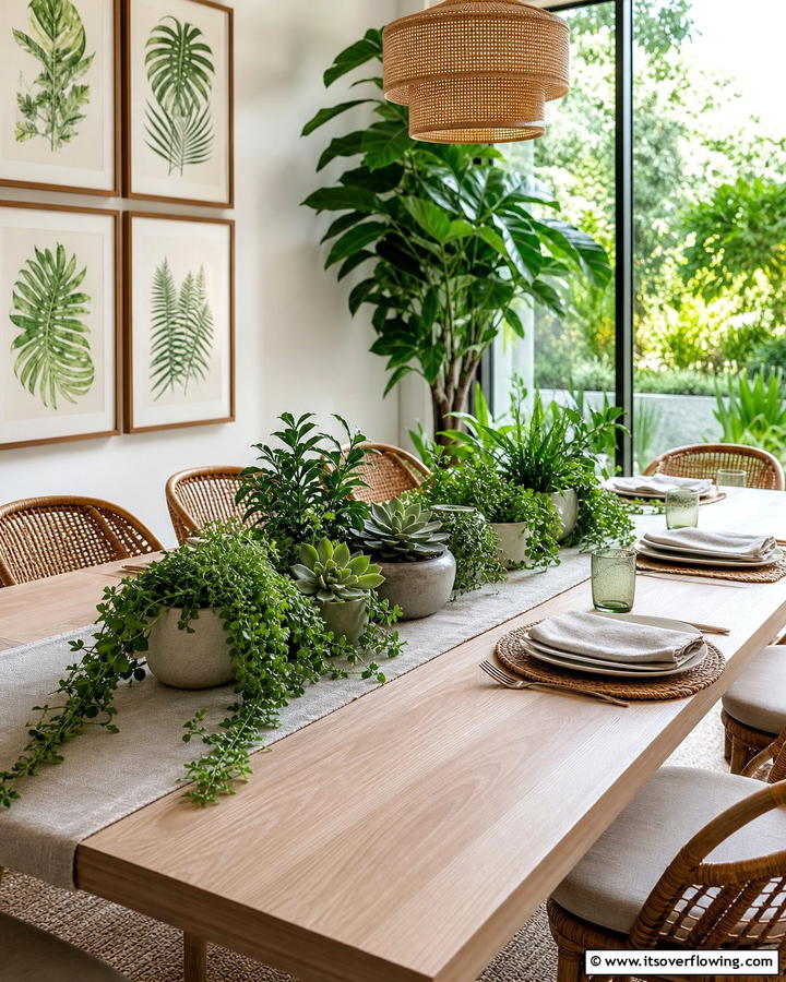 Nature Inspired Greenery - 21 Dining Room Table Decor Ideas for Every Occasion