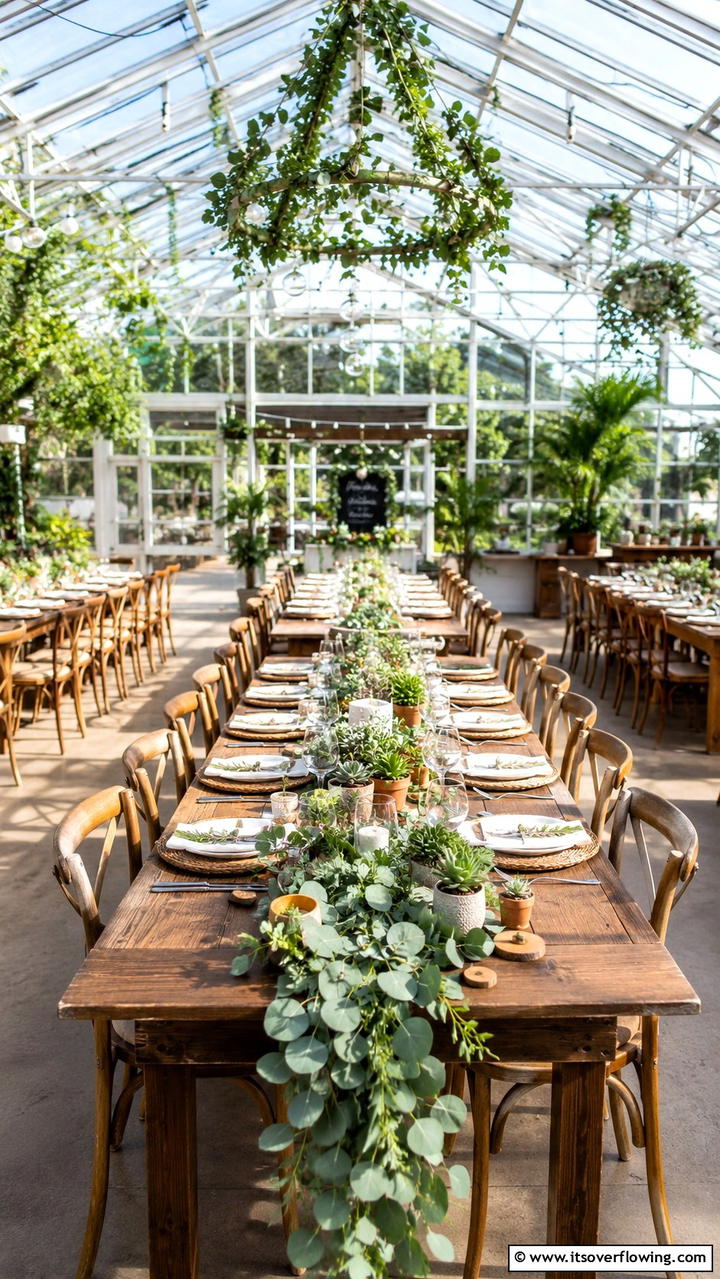Nature Inspired Greenery - 21 Wedding Table Decoration Ideas for Memorable Celebrations