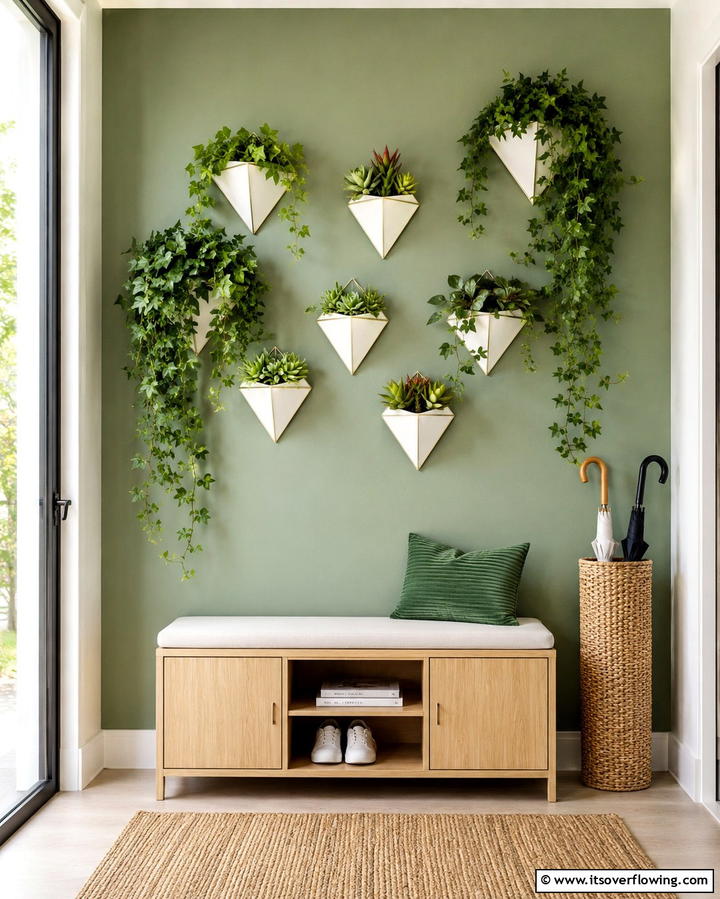 Nature Inspired Greenery - 30 Entryway Wall Ideas for First Impressions and Functional Storage
