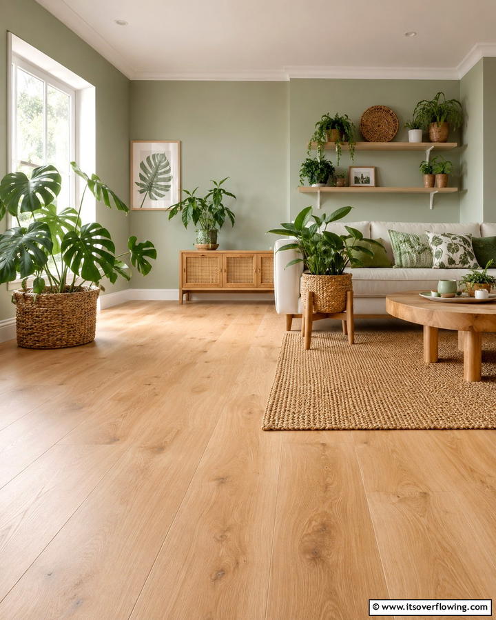 Nature Inspired Greens - 30 Floor & Wall Color Combos for Stylish Interiors