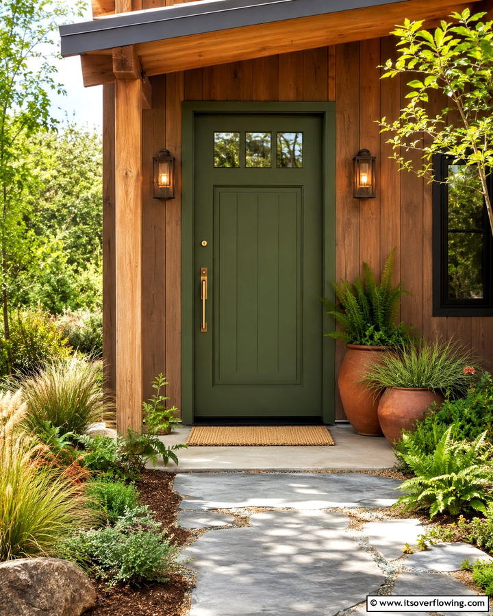 Nature Inspired Greens - 25 Door Painting Ideas to Add Personality to Your Home