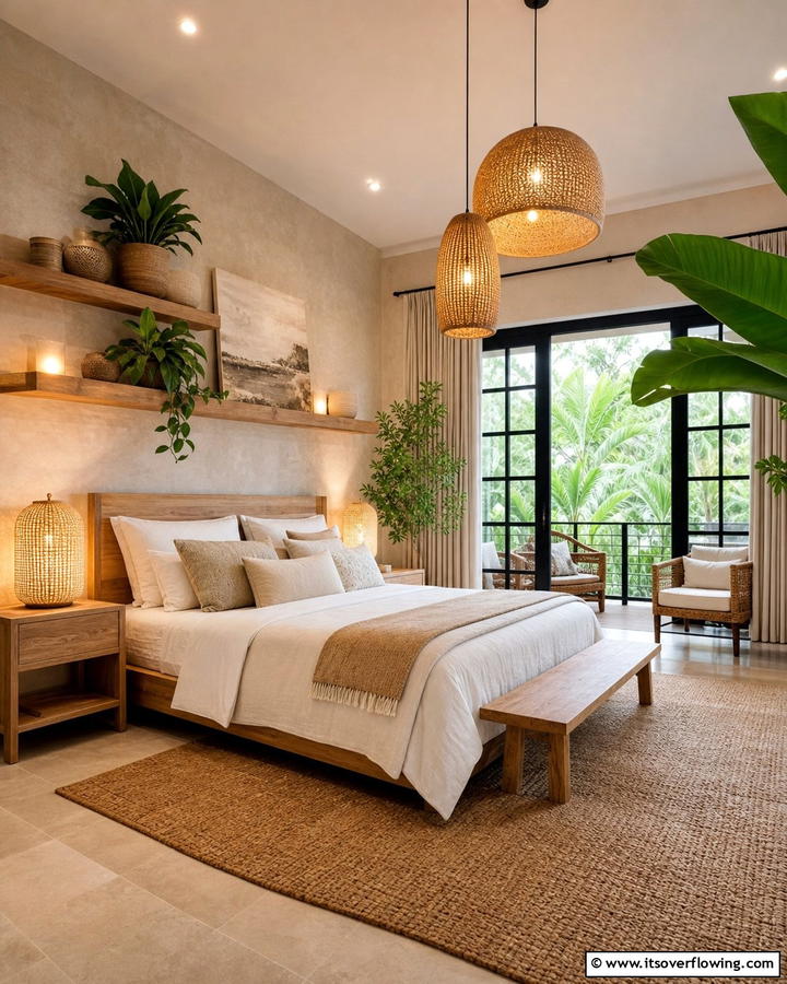 Nature Inspired Lighting - 21 Earthy Bedroom Ideas for a Calming Retreat