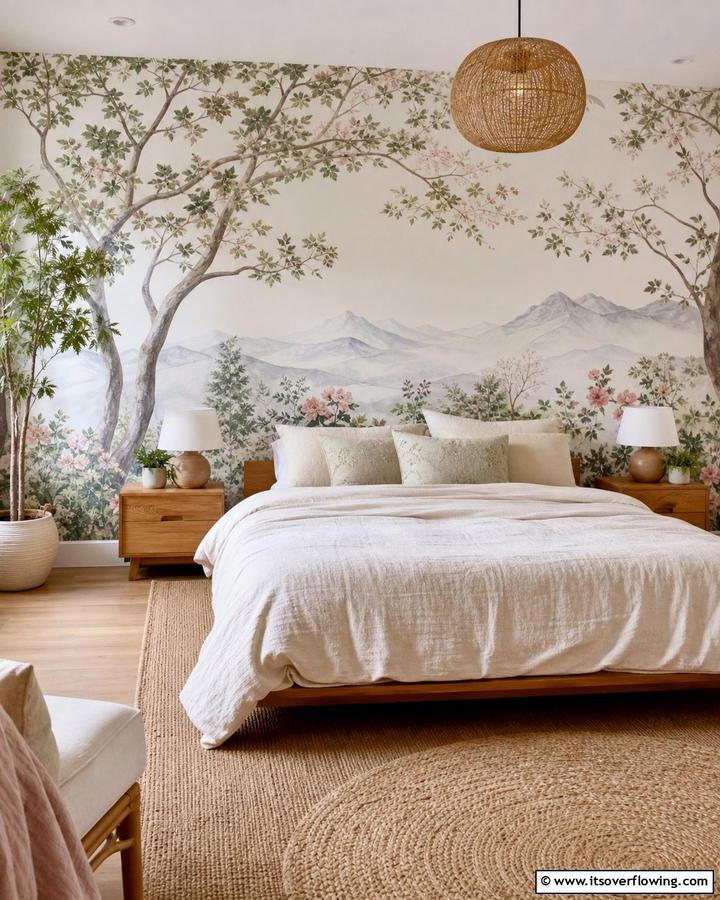 Nature Inspired Mural - 30 Wall Painting Ideas for Every Room in Your Home