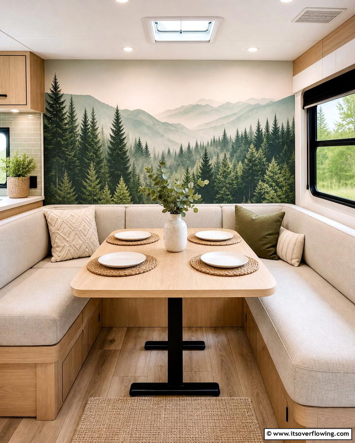 Nature Inspired Murals - 25 RV Wallpaper Ideas for a Stylish and Comfortable Space