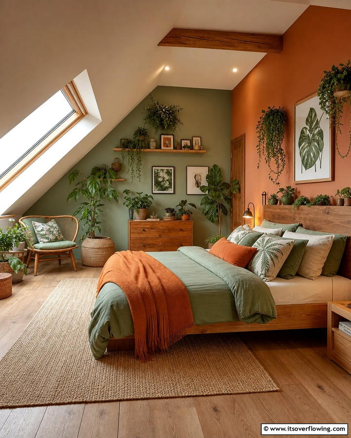 Nature Inspired Oasis - 25 Attic Bedroom Ideas to Transform Your Space