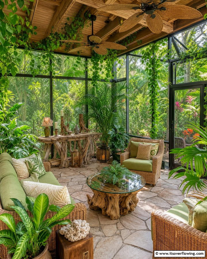 Nature Inspired Oasis - 21 Screened-in Porch Ideas for Year-Round Outdoor Living