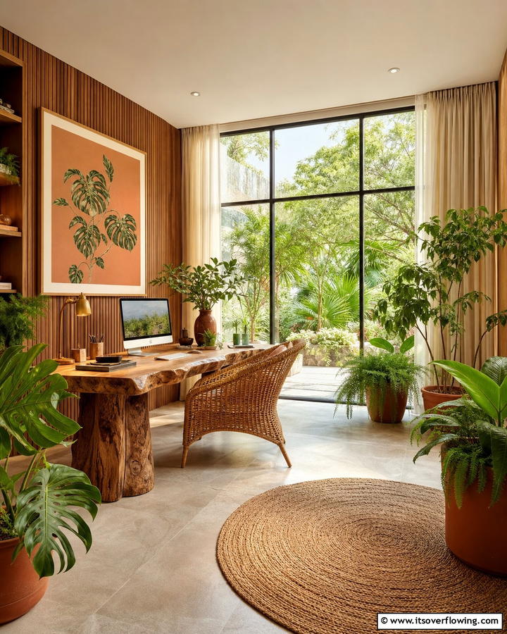 Nature Inspired Office - 21 Home Office Decor Ideas for Productivity and Style