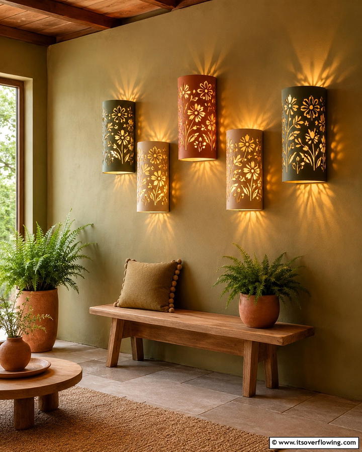 Nature Inspired SconcesOne - 30 Bedroom Wall Sconce Ideas for Ambiance & Space-Saving