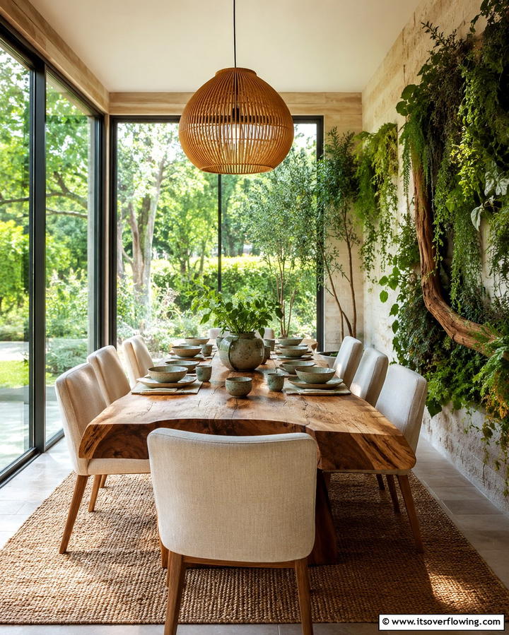 Nature Inspired Serene Dining - 30 Sunroom Dining Room Ideas for Bright and Airy Meals