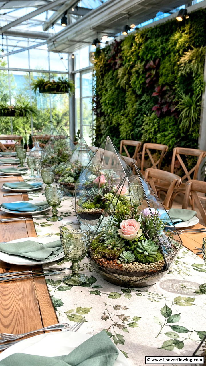 Nature Inspired Terrarium - 21 Stunning Wedding Centerpiece Ideas for Table Decor