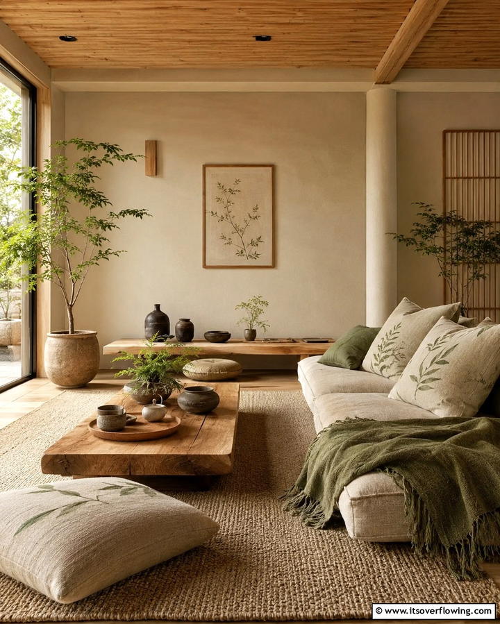 Nature Inspired Textiles for a Cozy Feel - 20 Zen Room Ideas for Ultimate Relaxation