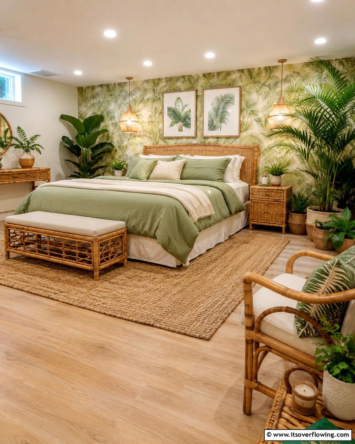 Nature Inspired Themes for Serenity - 25 Basement Bedroom Ideas for Cozy and Functional Spaces