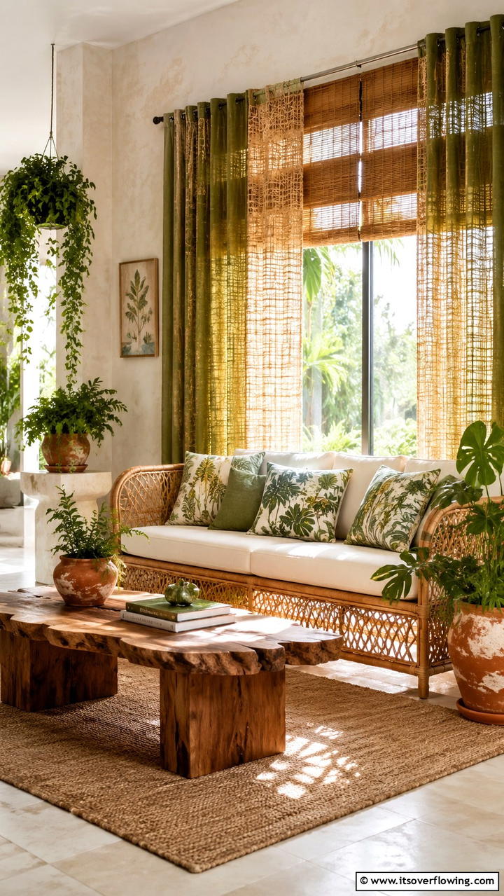 Nature Inspired Treatments - 21 Stylish Window Treatment Ideas for Light and Privacy
