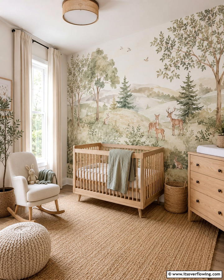 Nature Inspired Wall Murals - 25 Nursery Wall Decor Ideas to Create a Cozy and Cute Space