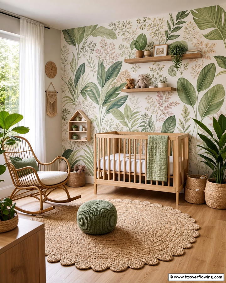 Nature Inspired Wallpapers - 25 Boho Nursery Ideas for a Cozy and Chic Space