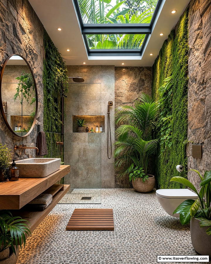 Nature Inspired Wet Room - 30 Modern Wet Room Ideas for Sleek Bathroom Functionality