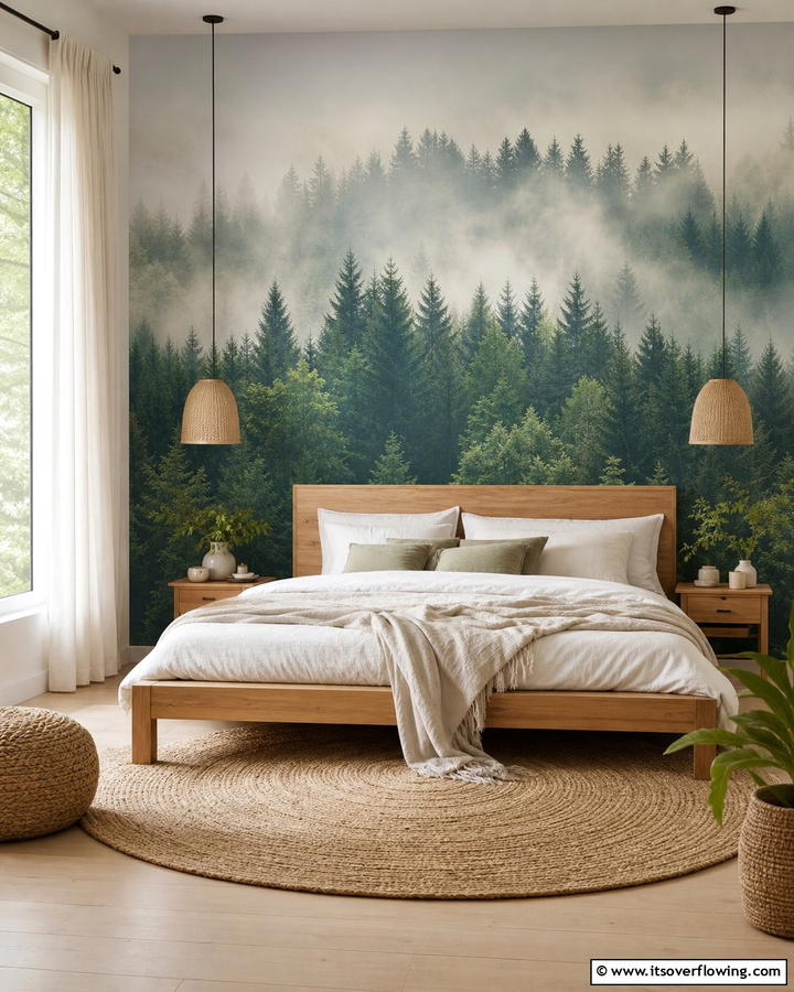 Nature Landscapes - 21 Creative Bedroom Wall Painting Ideas for Stylish Rooms