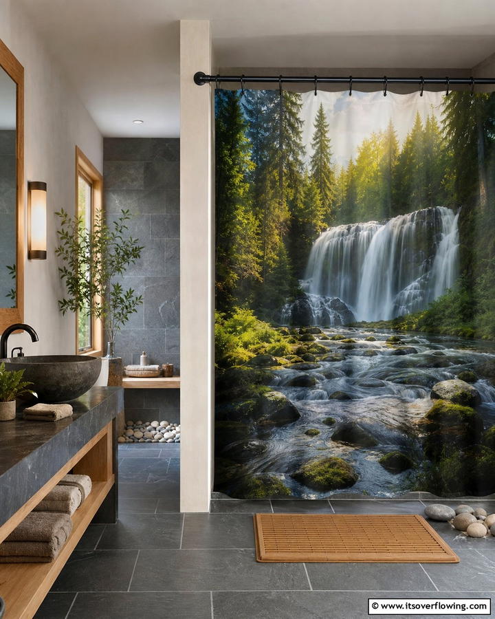 Nature Scenes for a Serene Escape - 25 Shower Curtain Ideas to Refresh Your Bathroom