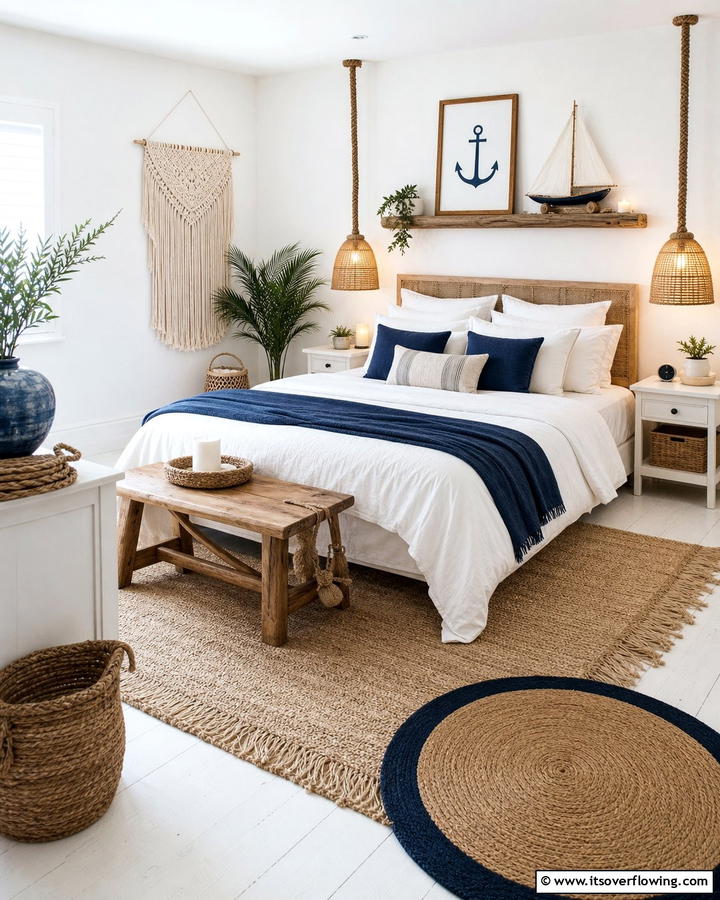 Nautical Accessories for Subtle Themes - 20 Boho Beach Bedroom Ideas for a Relaxing Retreat