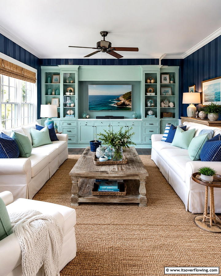 Nautical Blue and Seafoam Green - 30 Refreshing Blue and Green Color Combos for Home Decor