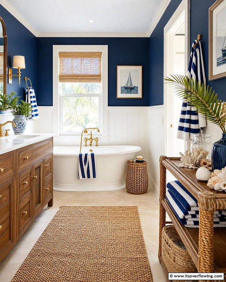 Nautical Color Palette - 25 Coastal Bathroom Ideas for a Serene Beach Retreat