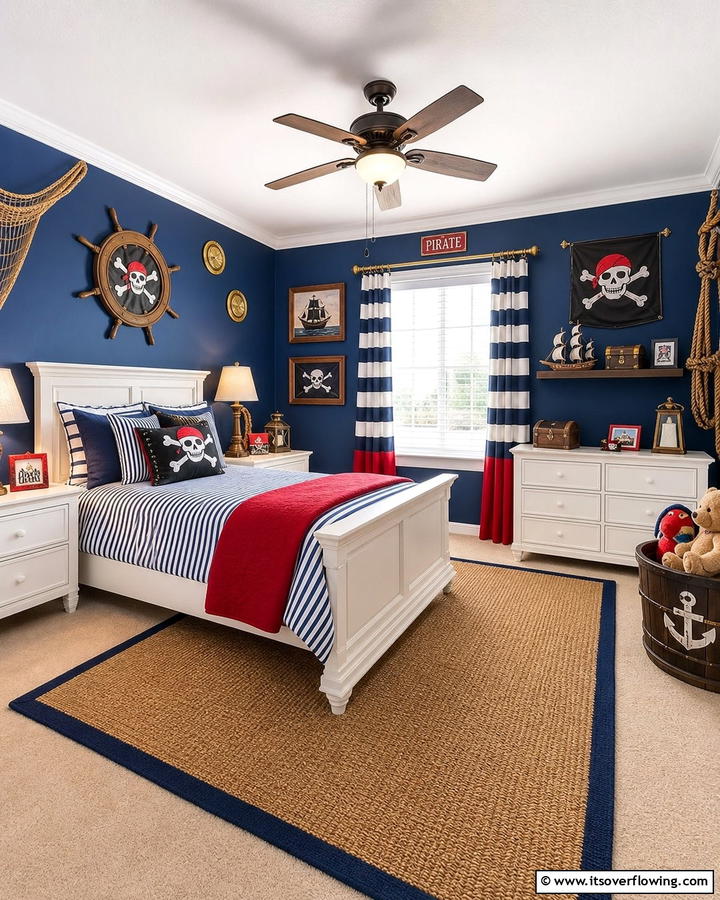 Nautical Color Palette - 20 Pirate-Themed Bedroom Ideas for Adventurous Kids