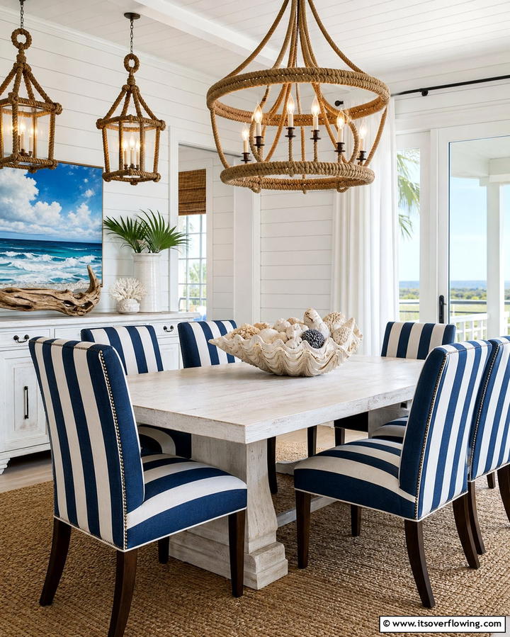 Nautical Inspired Lighting FixturesExact - 25 Coastal Dining Room Ideas for a Beachy Vibe