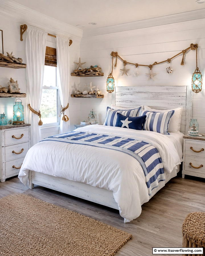 Nautical Rope Accents - 20 Underwater Mermaid Bedroom Ideas for Fantasy