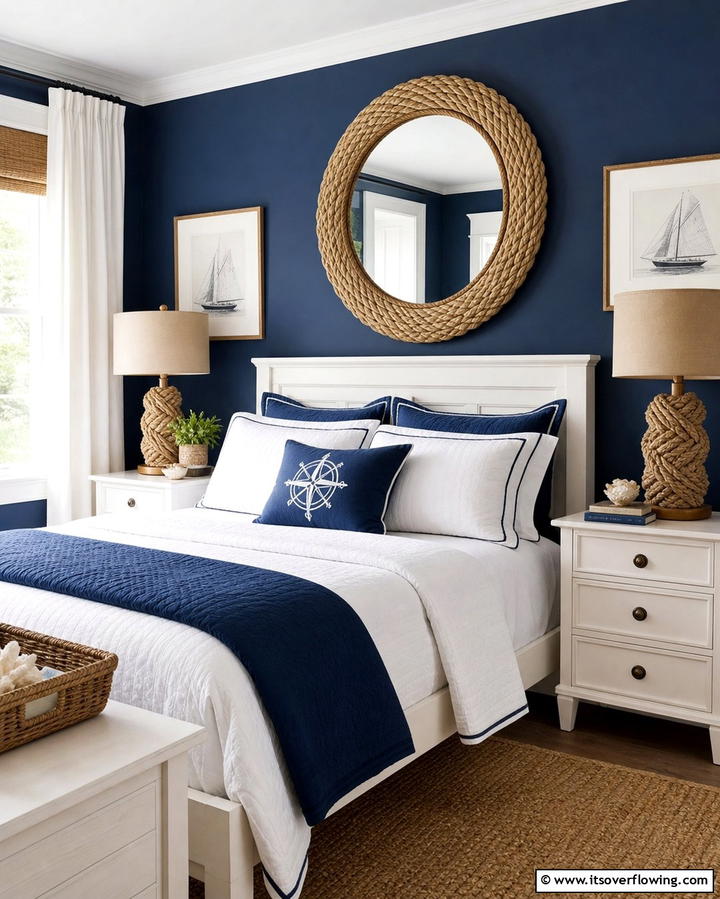 Nautical Rope Accents - 25 Ocean-themed Bedroom Ideas for a Serene and Relaxing Space