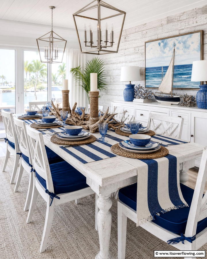 Nautical Themed Arrangements - 21 Dining Table Decor Ideas to Impress Your Guests