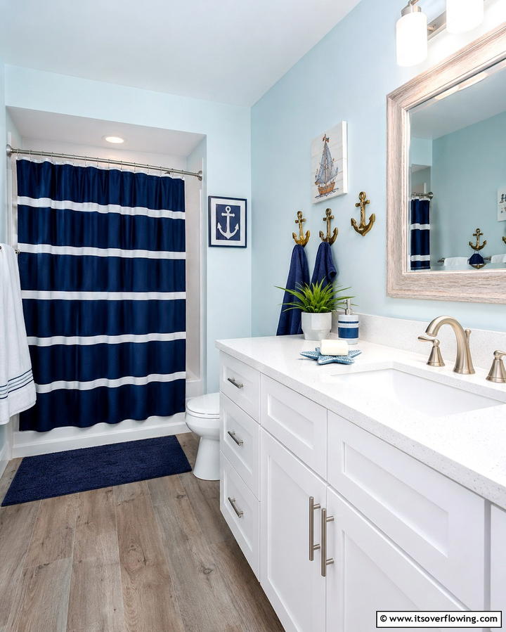 Nautical Themed Bathroom Accessories - 25 Nautical Decor Ideas for a Beachy Home