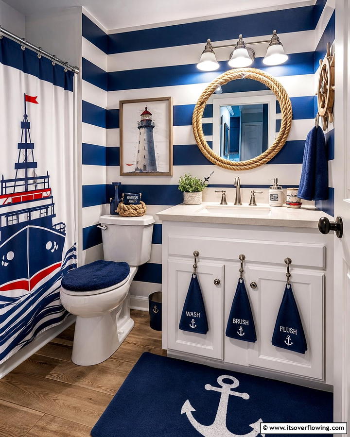 Nautical Themed BathroomOne - 25 Boy Bathroom Ideas for a Fun and Functional Space