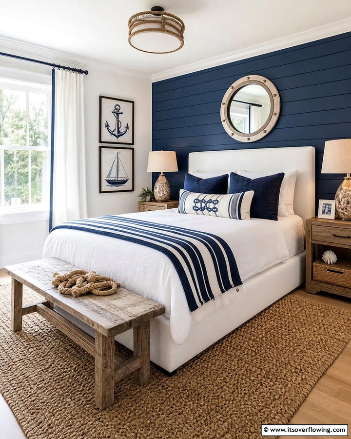 Nautical Themed Guest Room - 30 Inspiring Home Decor Ideas to Refresh Your Living Space