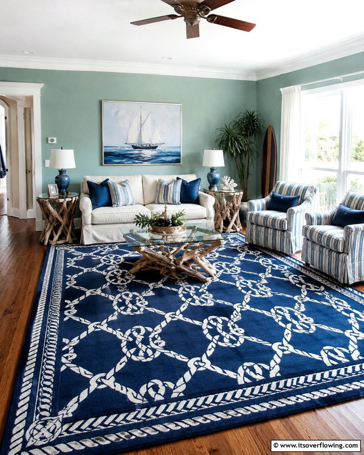 Nautical Themed Rugs - 25 Nautical Decor Ideas for a Beachy Home