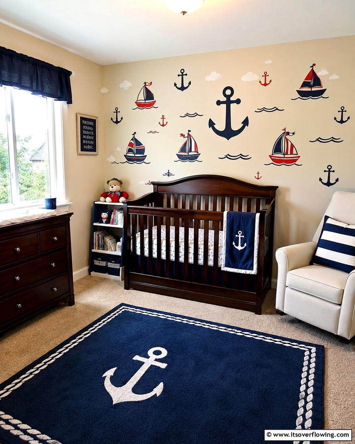 Nautical Themed Wall Decals - 25 Nautical Nursery Ideas for a Coastal Vibe