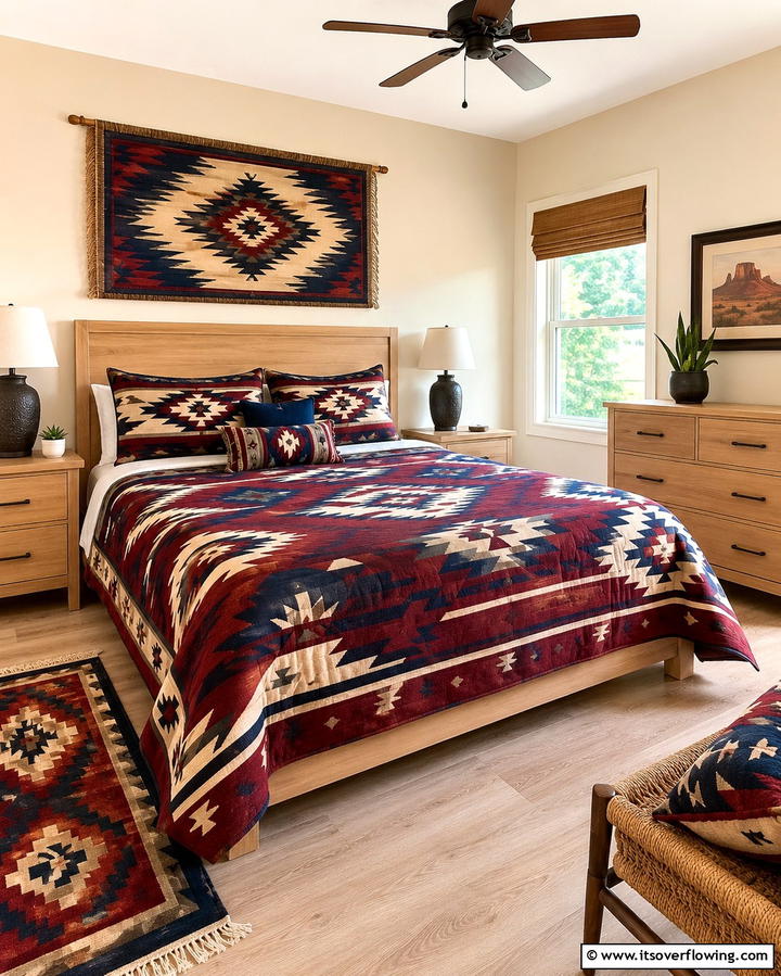 Navajo Inspired Textiles - 30 Bold Southwestern Decor Ideas for Modern Homes