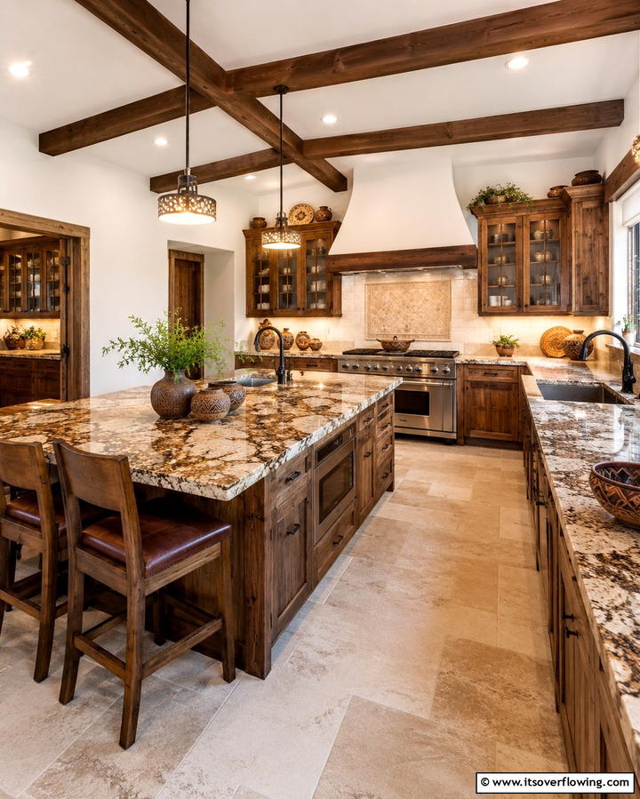 Navajo Inspired Textiles - 25 Southwestern Kitchen Ideas for a Warm Appeal
