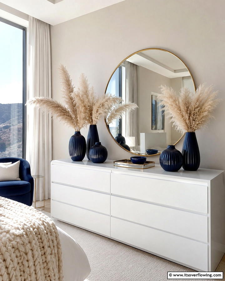 Navy Blue Decorative Vases - 25 Navy Blue Bedroom Ideas for a Serene Retreat