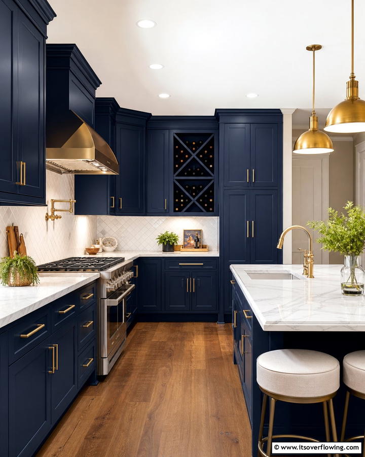 Navy Blue Depth - 21 Kitchen Cabinet Color Ideas for Bold & Subtle Styles