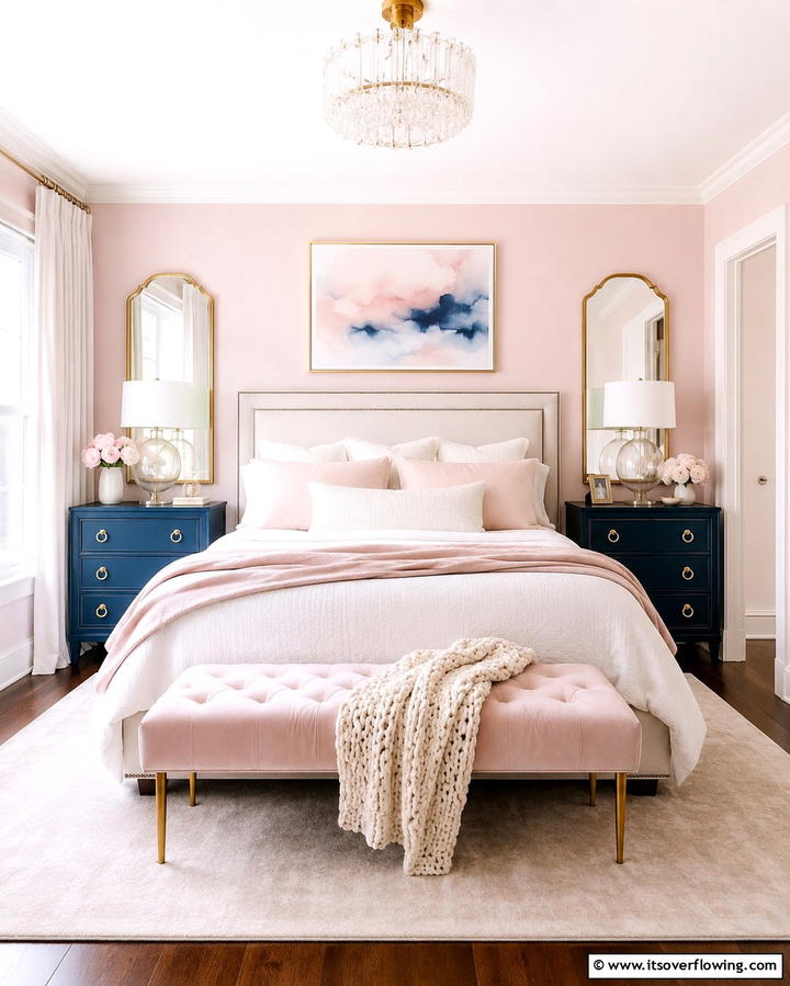 Navy Blue Nightstands - 25 Navy Blue Bedroom Ideas for a Serene Retreat