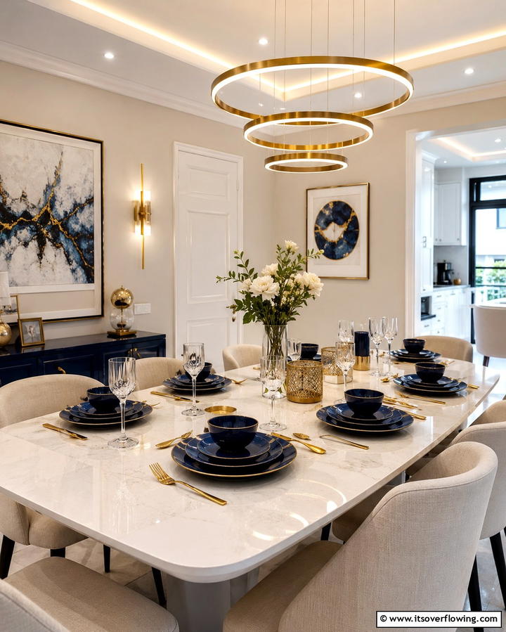 Navy Blue TablewareExact - 25 Navy Blue Dining Room Ideas for Elegant Gatherings