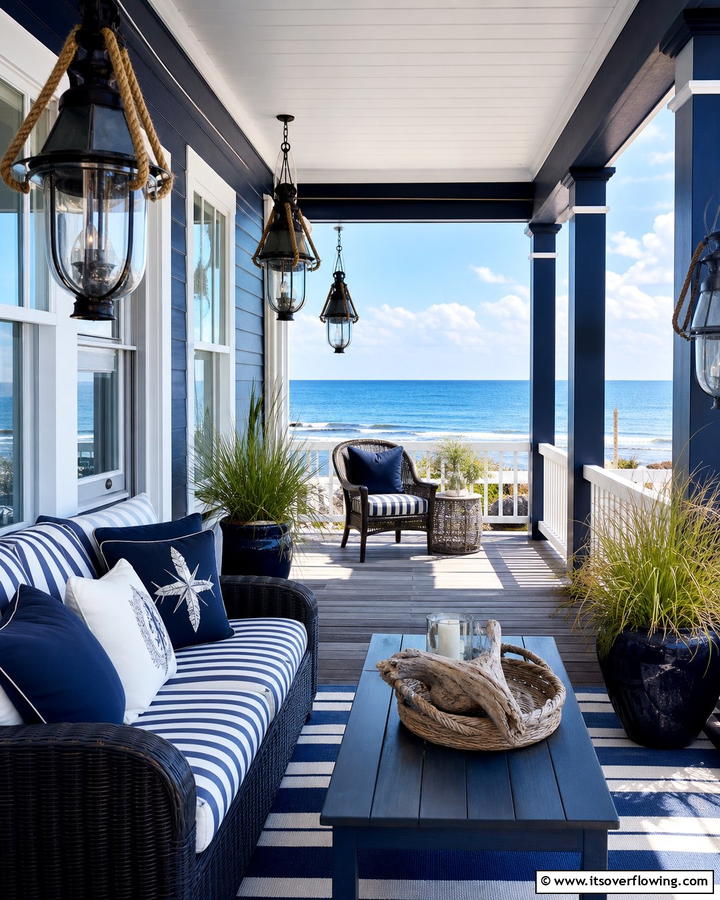 Navy Blue for Bold Coastal Appeal - 17 Porch Paint Color Ideas for Inviting Outdoor Spaces