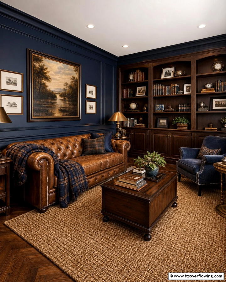 Navy Blue with Rich Brown Textures - 21 Designer Colors That Perfectly Pair With Navy Blue