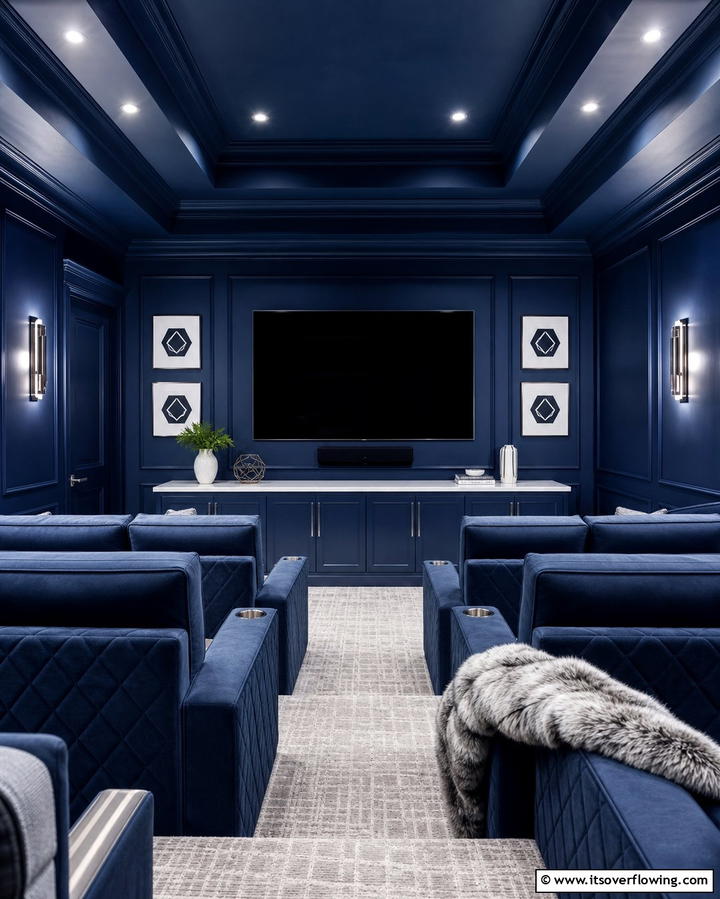 Navy BlueOne - 30 Home Theater Paint Colors for Immersive Entertainment