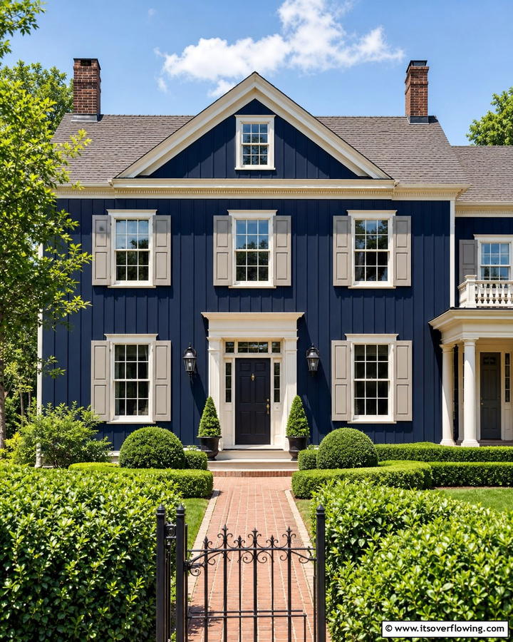 Navy Elegance - 20 Midnight Blue and Dark Blue House Siding Colors