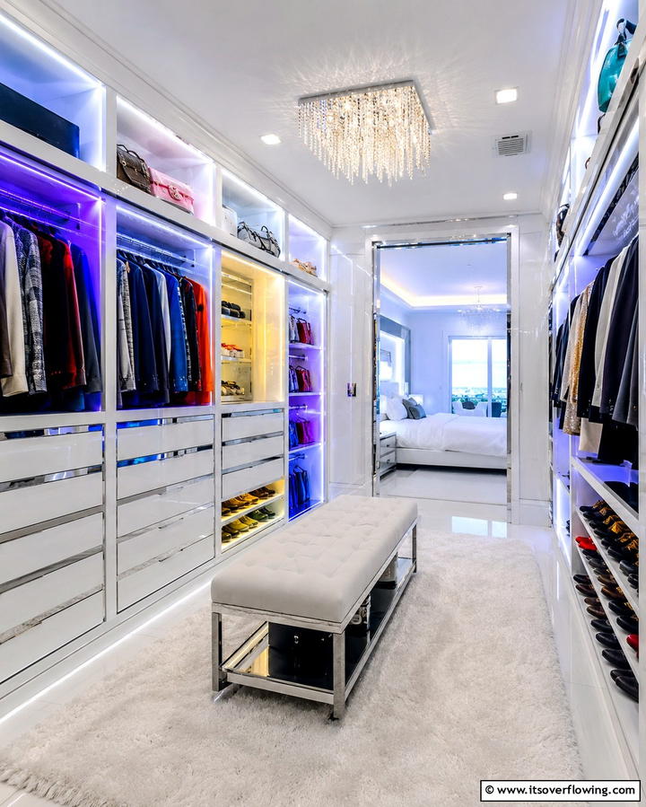 Neon Closet Lighting - 25 Neon Bedroom Ideas for a Bold and Vibrant Look